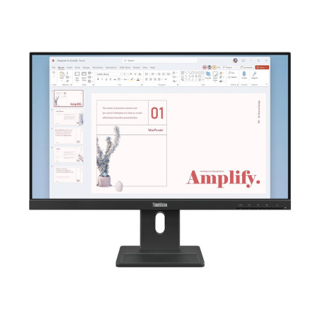 Lenovo ThinkVision E24-40 | 23.8 " | IPS | 16:9 | 100 Hz | 4 ms | 1920 x 1080 pixels | 250 cd/m | HDMI ports quantity 1 | Raven 