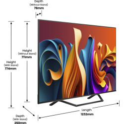 Hisense 55A7NQ | 55 | Smart TV | VIDAA | UHD | Black