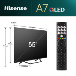 Hisense 55A7NQ | 55 | Smart TV | VIDAA | UHD | Black