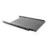 Lanberg 19" Sliding Shelf 1U/465x750mm | AK-1011-B | Black