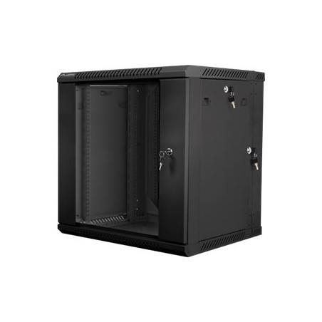 Lanberg | Rack cabinet 19" double-section wall-mount 12U/600x600 (flat pack) | WF02-6612-10B | Black