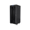 Lanberg | Rack cabinet 19" free-standing 27U/600x600 (flat pack) with glass door lCD V2 | FF01-6627-12BL | Black