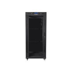 Lanberg | Rack cabinet 19" free-standing 27U/600x600 (flat pack) with glass door lCD V2 | FF01-6627-12BL | Black