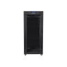 Lanberg | Rack cabinet 19" free-standing 27U/600x600 (flat pack) with glass door lCD V2 | FF01-6627-12BL | Black