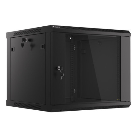 Lanberg | Rack cabinet 19" wall-mount 9U/600x600 (flat pack) V2 | WF01-6609-10B | Black