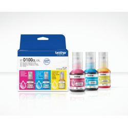 Brother BTD100CLVAL | Multipack Ink Bottles | Magenta, Cyan, Yellow