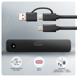 AXAGON USB-C 10Gbps FAST PORT X adapter for 2.5"/3.5" SSD/HDD | ADSA-FPX