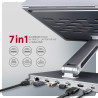 AXAGON Desk Mount | HMC-STND USB-C 5Gbps Stand and Hub 7in1 | Adjustable Height, Tilt | 10-16 " | Aluminum