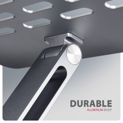 AXAGON Desk Mount | HMC-STND USB-C 5Gbps Stand and Hub 7in1 | Adjustable Height, Tilt | 10-16 " | Aluminum