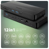 AXAGON USB4 40Gbps DUAL 4K DISPLAY 12in1 Dock | HMC-U4