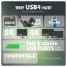 AXAGON USB4 40Gbps DUAL 4K DISPLAY 12in1 Dock | HMC-U4