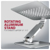 AXAGON Desk Mount | STND-LR stand with 360 rotation for laptops and tablets | Adjustable Height, Angle | 10-17.3 " | Aluminum