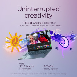 Lenovo Yoga Slim 7 14AKP10 | Tidal Teal | 14 " | OLED | WUXGA | 1920 x 1200 pixels | Glossy | AMD Ryzen AI 5 | 340 | 16 GB | Sol