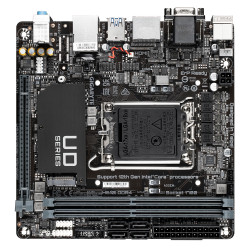 Gigabyte | H610I | Processor family Intel | Processor socket LGA1700 | DDR5 DIMM | Supported hard disk drive interfaces M.2, SAT