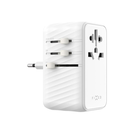 Fixed | Voyager 85W travel adapter for EU, UK and USA/AUS, with 4xUSB-C and 1xUSB output | Adapter