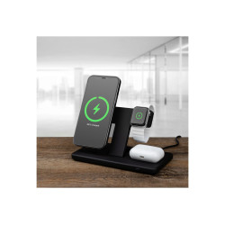 Fixed | MagPowerstation 3-in-1 wireless charging stand with MagSafe mount support | FIXMPOS-BK