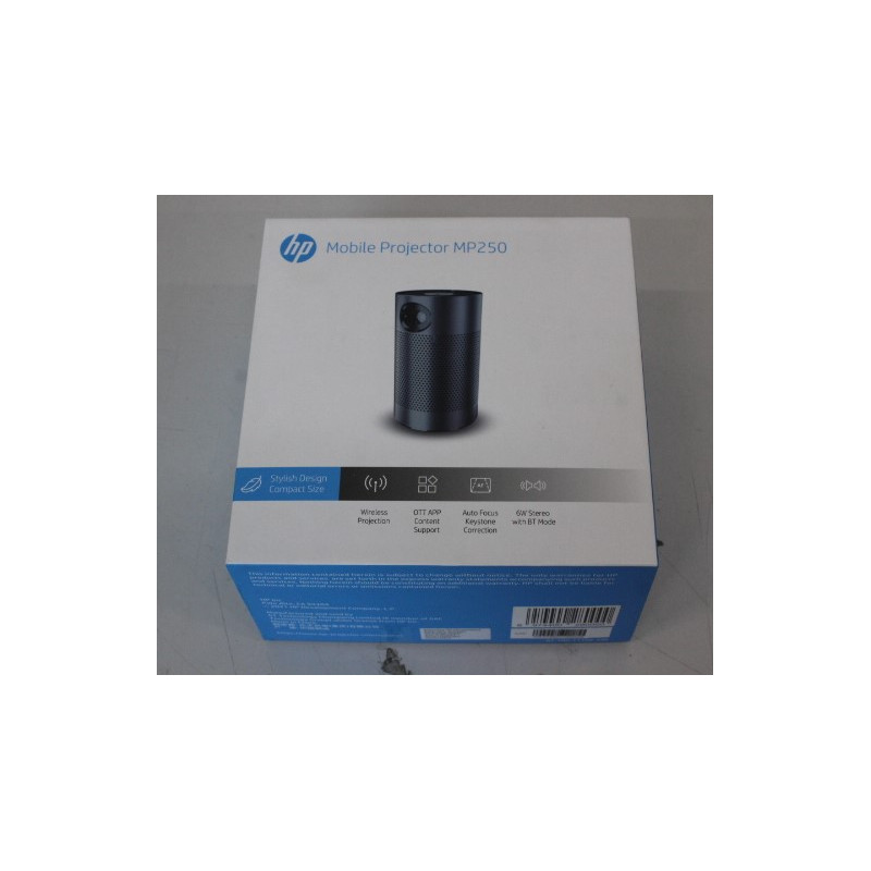 SALE OUT. HP MP250 LED projector WVGA (854 x 480)/120Lm/16:9/,Grey | HP REFURBISHED