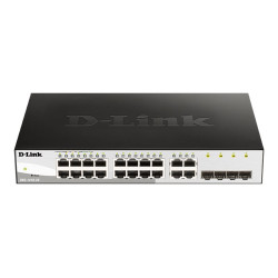 D-LINK DGS-1210-20, Gigabit Smart Switch with 16 10/100/1000Base-T ports and 4 Gigabit MiniGBIC (SFP) ports, 802.3x Flow Control