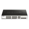 D-LINK DGS-1210-20, Gigabit Smart Switch with 16 10/100/1000Base-T ports and 4 Gigabit MiniGBIC (SFP) ports, 802.3x Flow Control
