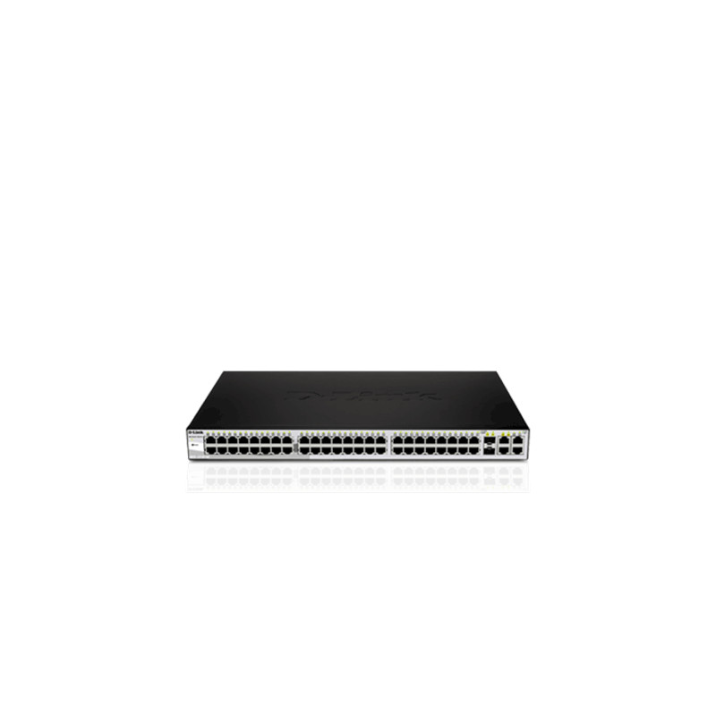 D-LINK DGS-1210-52, Gigabit Smart Switch with 48 10/100/1000Base-T ports and 4 Gigabit MiniGBIC (SFP) ports, 802.3x Flow Control