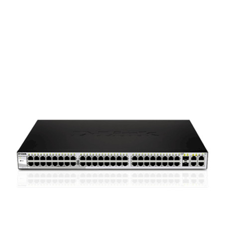 D-LINK DGS-1210-52, Gigabit Smart Switch with 48 10/100/1000Base-T ports and 4 Gigabit MiniGBIC (SFP) ports, 802.3x Flow Control