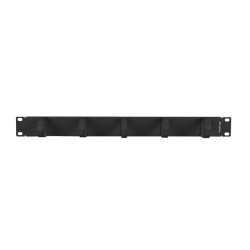 Lanberg 19" Cable Management 5 Rings, Type B, 1U | AK-1701-B | Black