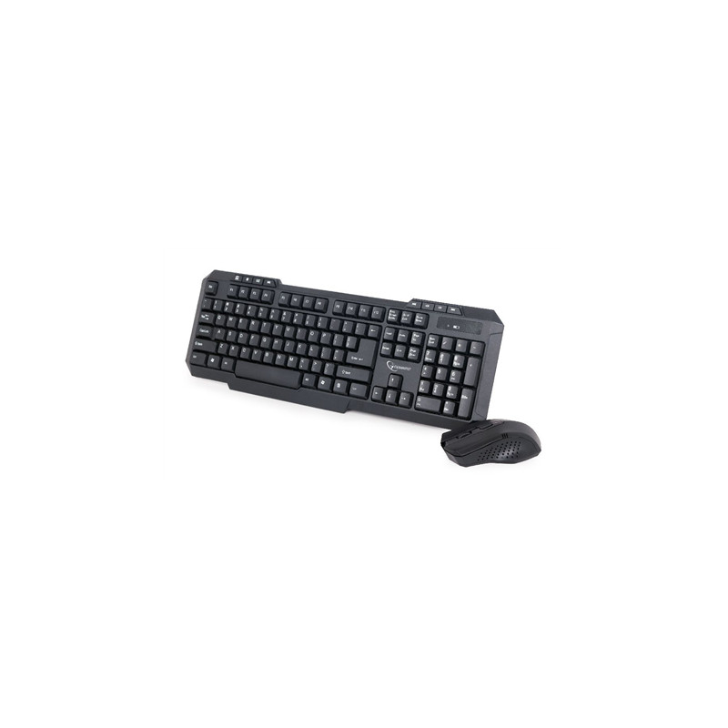 Gembird | Desktop Set | KBS-WM-02 | Keyboard and Mouse Set | Wireless | Mouse included | US | Black | USB | US | 450 g | Numeric