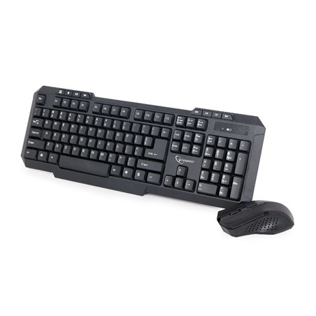 Gembird | Desktop Set | KBS-WM-02 | Keyboard and Mouse Set | Wireless | Mouse included | US | Black | USB | US | 450 g | Numeric