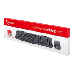 Gembird | Desktop Set | KBS-WM-02 | Keyboard and Mouse Set | Wireless | Mouse included | US | Black | USB | US | 450 g | Numeric