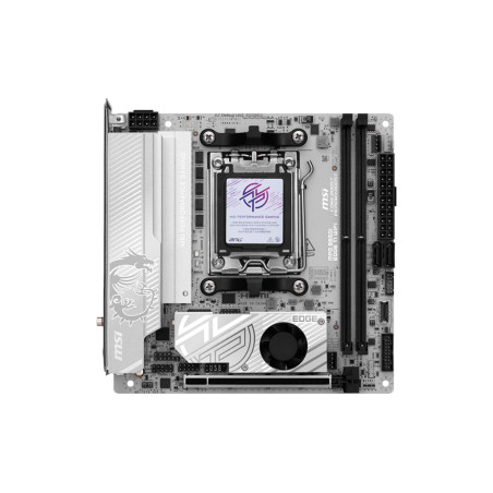 MSI MPG B850I EDGE TI WIFI | Processor family AMD B850 | Processor socket AM5 | DDR5 | Supported hard disk drive interfaces SATA
