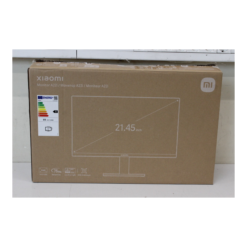 SALE OUT. Xiaomi Monitor A22i 22" 1920x1080/21:9/250 nits/HDMI/Black/ | Xiaomi Monitor | A22i | 22 " | VA | 16:9 | 75 Hz | 1 ms 
