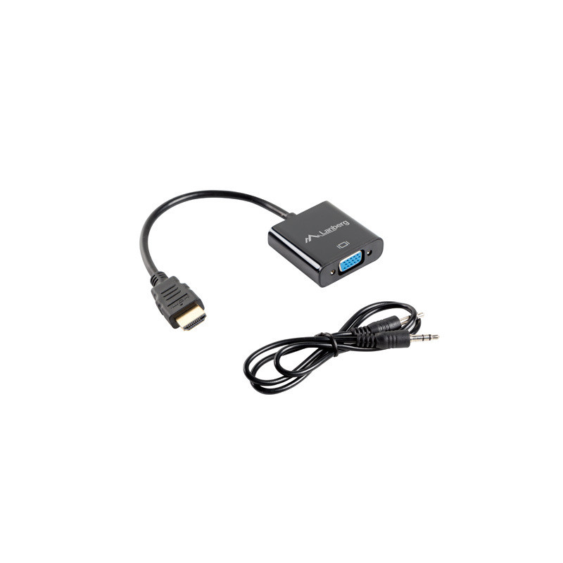 Lanberg HDMI, Mini Jack 3.5 mm, VGA Adapter | AD-0017-BK | 20 m