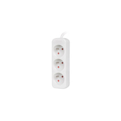 Lanberg Cable Power Strip, 3X French Outlets Quality-Grade Copper, 1.5 m | PS0-03E-0150-W