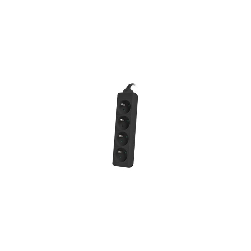 Lanberg Cable Power Strip, 4X French Outlets Quality-Grade Copper, 1.5 m | PS0-04E-0150-BK