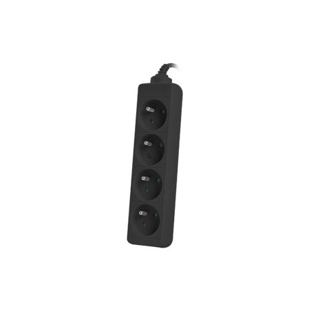 Lanberg Cable Power Strip, 4X French Outlets Quality-Grade Copper, 1.5 m | PS0-04E-0150-BK