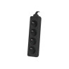 Lanberg Cable Power Strip, 4X French Outlets Quality-Grade Copper, 1.5 m | PS0-04E-0150-BK