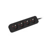 Lanberg Cable Power Strip, 4X French Outlets Quality-Grade Copper, 1.5 m | PS0-04E-0150-BK
