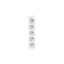 Lanberg Cable Power Strip, 5X French Outlets Quality-Grade Copper, 1.5 m | PS0-05E-0150-W