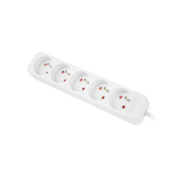 Lanberg Cable Power Strip, 5X French Outlets Quality-Grade Copper, 1.5 m | PS0-05E-0150-W