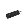 Lanberg Cable Power Strip, 3X French Outlets Quality-Grade Copper, 3 m | PS0-03E-0300-BK