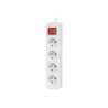 Lanberg Cable Power Strip, 4X French Outlets with Switch, Quality-Grade Copper, 1.5 m | PS1-04E-0150-W