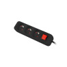 Lanberg Cable Power Strip, 3X French Outlets with Switch, Quality-Grade Copper, 3 m | PS1-03E-0300-BK