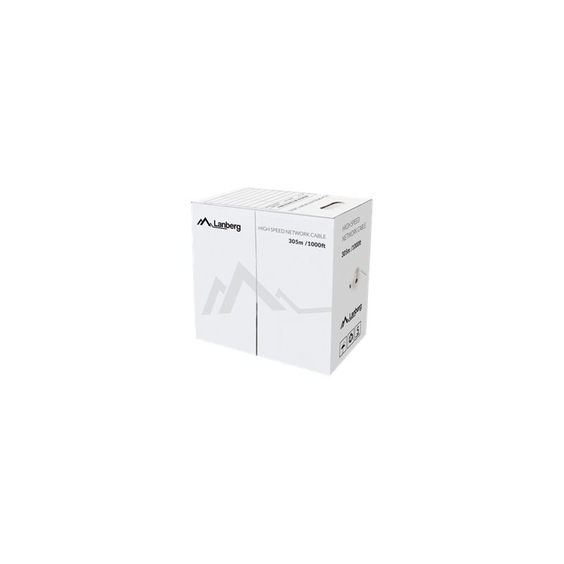 Lanberg LAN Cable Cat.6 UTP, Solid CU Fluke Passed | LCU6-12CU-0305-S | 305 m
