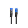 Lanberg Patchcord Cat.6A S/FTP LSZH CCA Black Fluke Passed | PCF6A-10CC-0050-BK | 0.5 m