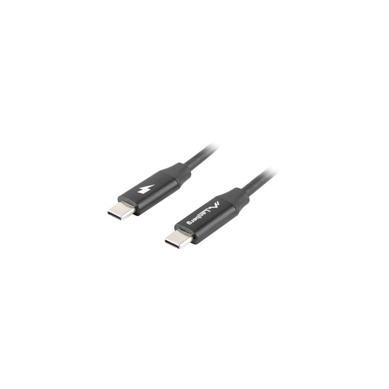 Lanberg USB-C 2.0 Cable, Quick Charge 4.0 | CA-CMCM-40CU-0018-BK | USB Type-C to USB Type-C | 1.8 m