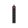 Lanberg Cable Power Strip, 5X French Outlets with Switch, Quality-Grade Copper, 1.5 m | PS1-05E-0150-BK