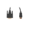 Lanberg HDMI to DVI-D Cable Dual Link with Gold-Plated 4K Connectors | CA-HDDV-20CU-0018-BK | HDMI to DVI-D | 1.8 m