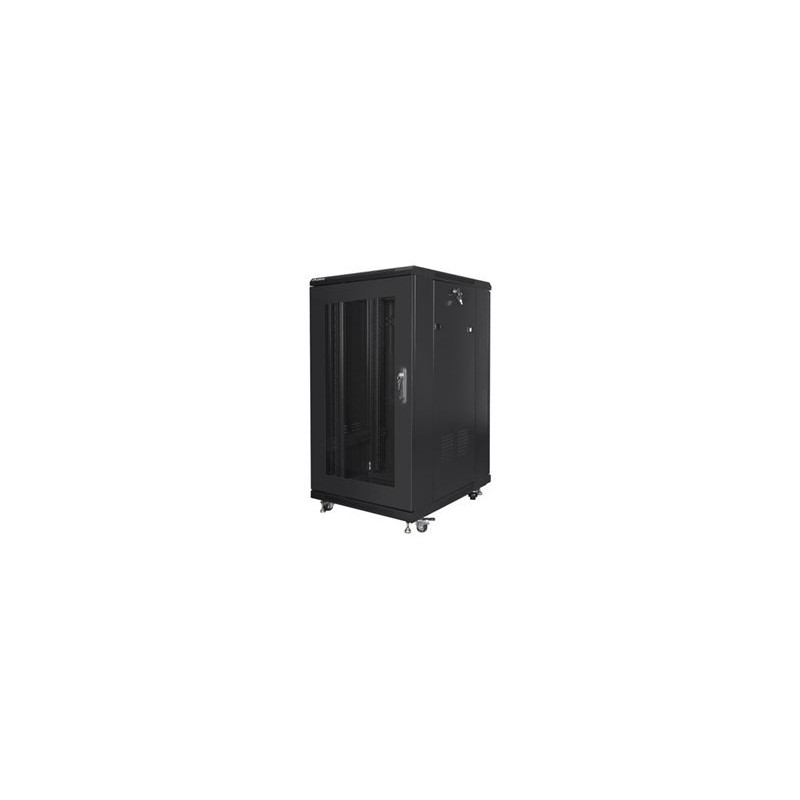 Lanberg | Rack cabinet 19" free-standing 22U/600x800 (flat pack) with mesh door | FF01-6822-23B | Black