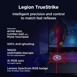 Lenovo Legion Pro 7 16IAX10H | Eclipse Black | 16 " | OLED | WQXGA | 2560 x 1600 pixels | Intel Core Ultra 9 | 275HX | 32 GB | C