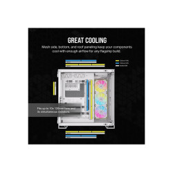Corsair Dual Chamber PC Case | iCUE LINK 6500X RGB | White | Mid Tower | Power supply included No | ATX